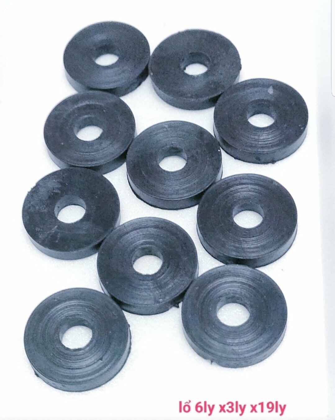 [HCM]LÔNG ĐỀN CAO SU MỀM ĐEN 6-8LY x 10CÁI...