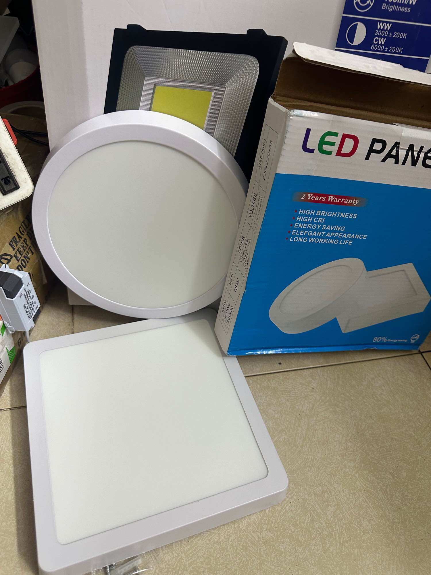 Đèn ốp trần nổi 12w, 18w, 24w vuông tròn ánh sáng trắng