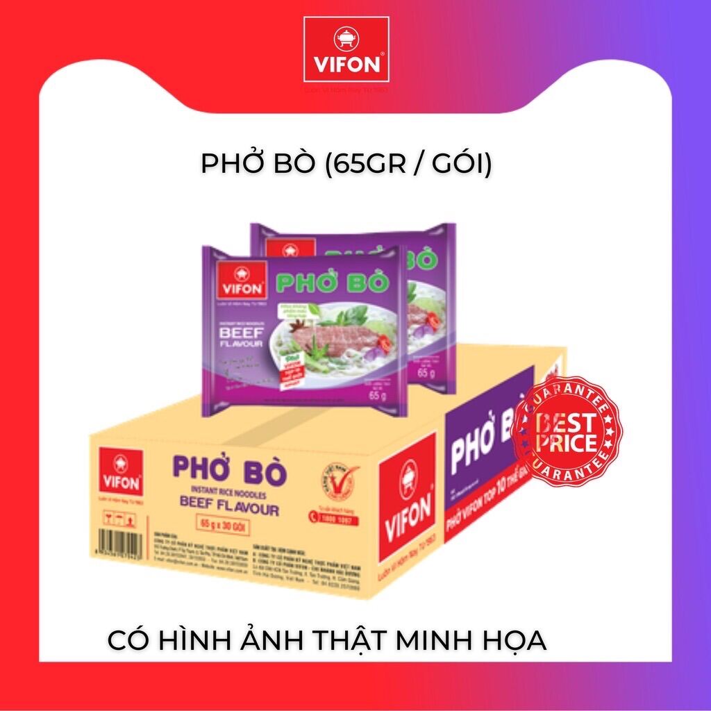 Thùng 30 gói phở bò vifon