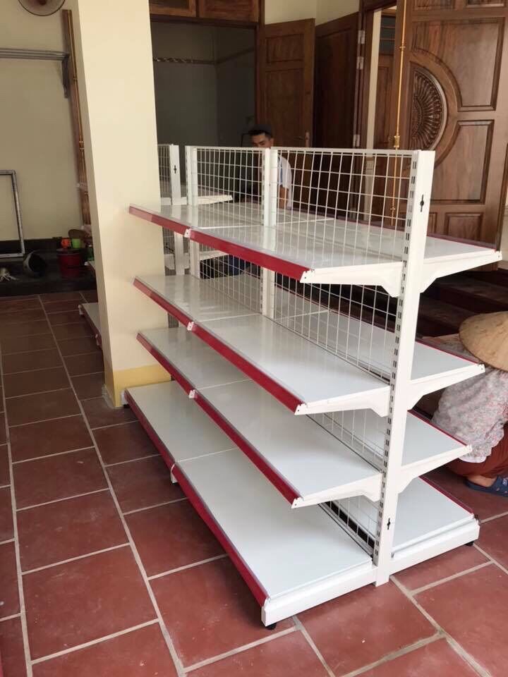 Kệ đôi 2 mặt cao 1m5 dài 1m2 4 tầng bộ nối tiếp