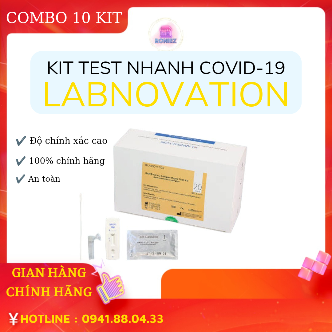 Combo 10 bộ kit test nhanh covid 19 LABNOVATION công nghệ đức thumbnail