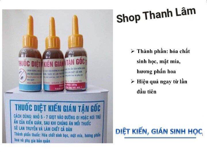 Combo 5 lọ diệt kiến, gián sinh học, cực kì hiệu quả