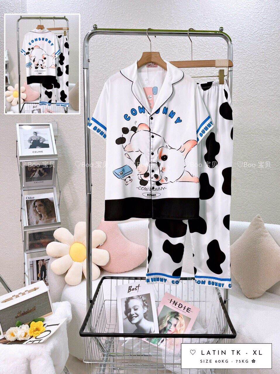 - pijama booboo lụa latin thiết kế cao cấp 60-75kg