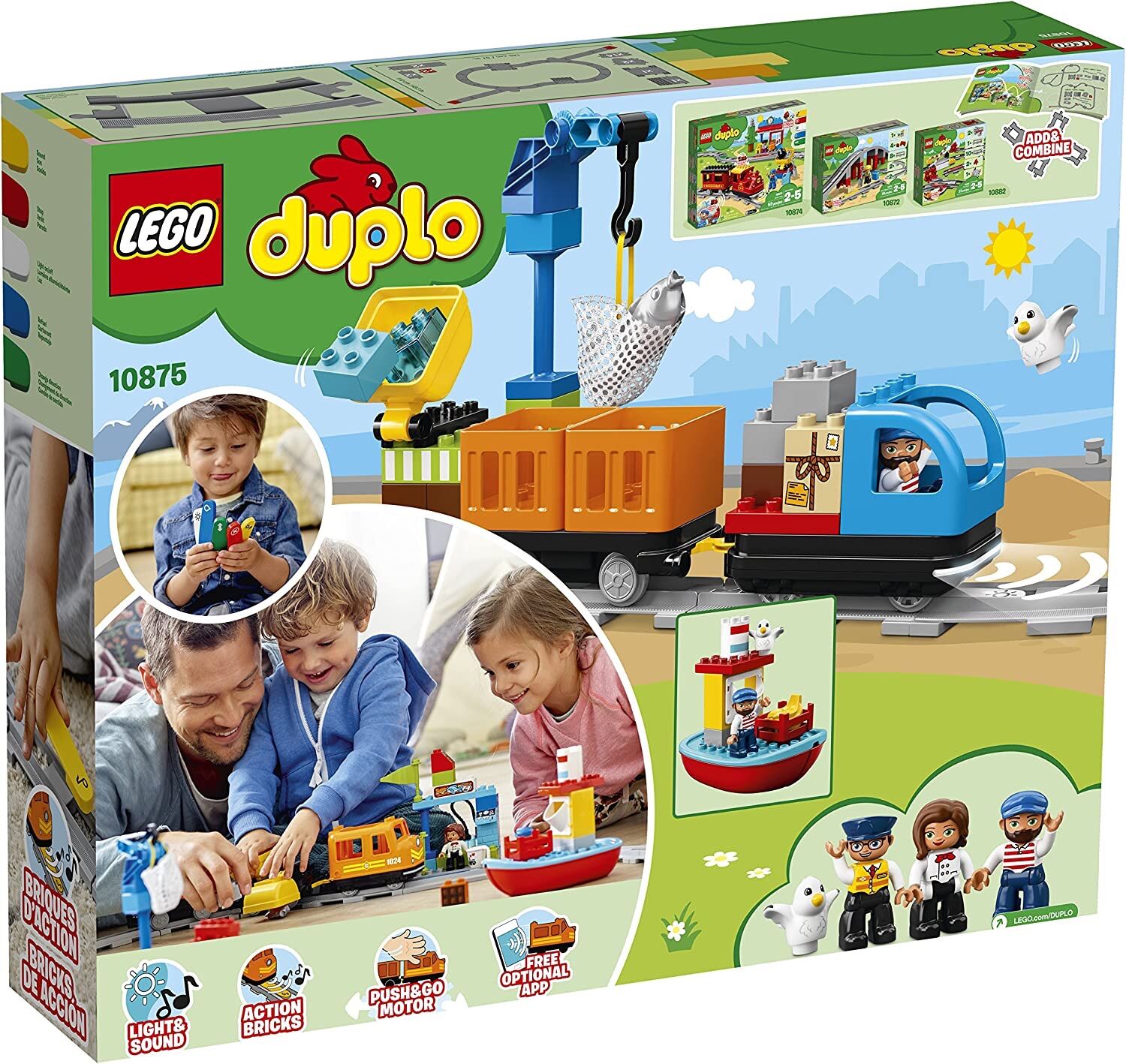 [HAPPY BRICKS] LEGO  DUPLO - 10875 - XE LỬA VẬN TẢI - CARGO TRAIN