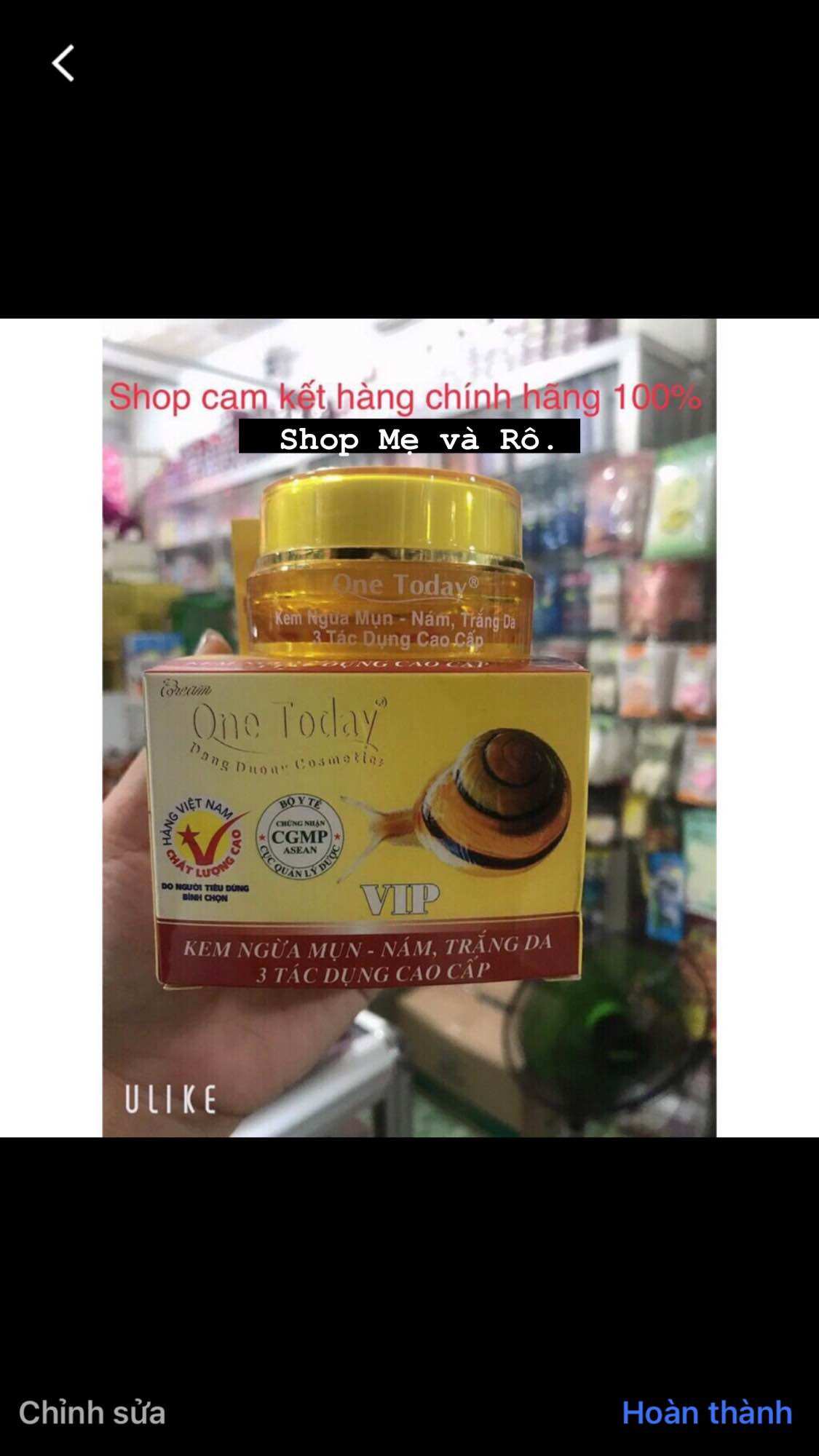 Kem ốc sên one today mụn 3 tác dụng vip hủ lớn 15g