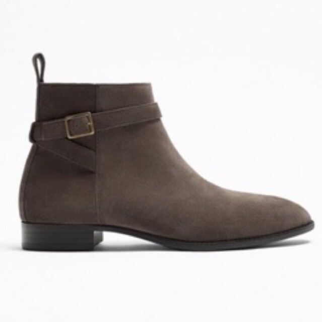 Giày boots nam mũi nhọn da lộn Zara authentic ANKLE size 39