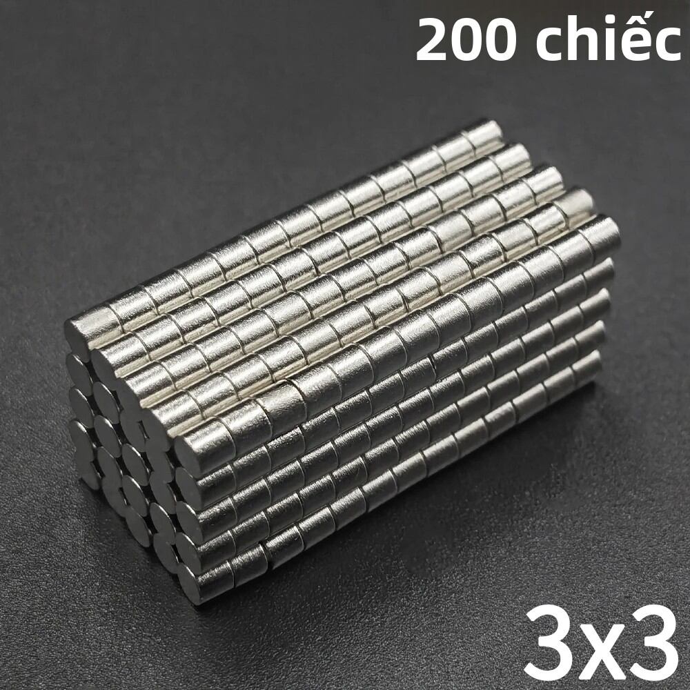 Nam Châm Tròn Siêu Mạnh 3x3mm Dùng Cho Tủ Lạnh Và Văn Phòng Đĩa Từ Tính Mạnh Mẽ Dùng Trong Xây Dựng DIY