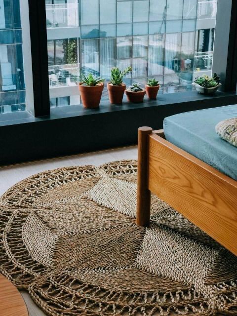 [HCM]Thảm cói hoa 120cm [HÀNG LOẠI 1]