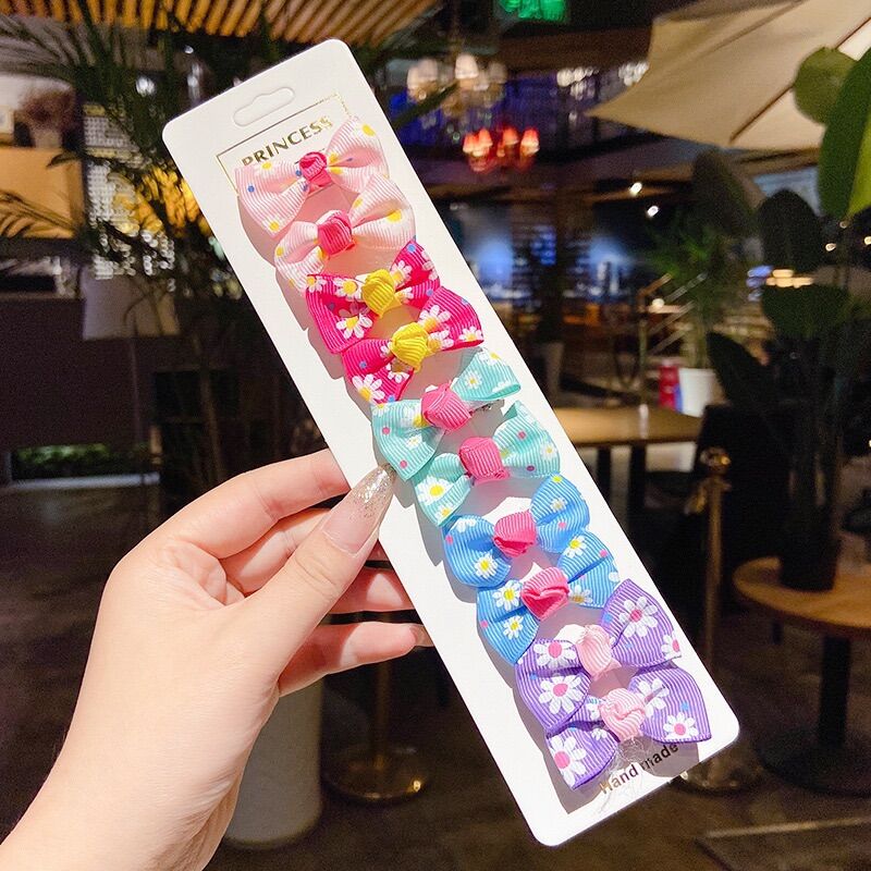 Set 10 kẹp tóc nơ xinh xắn đáng yêu cho bé