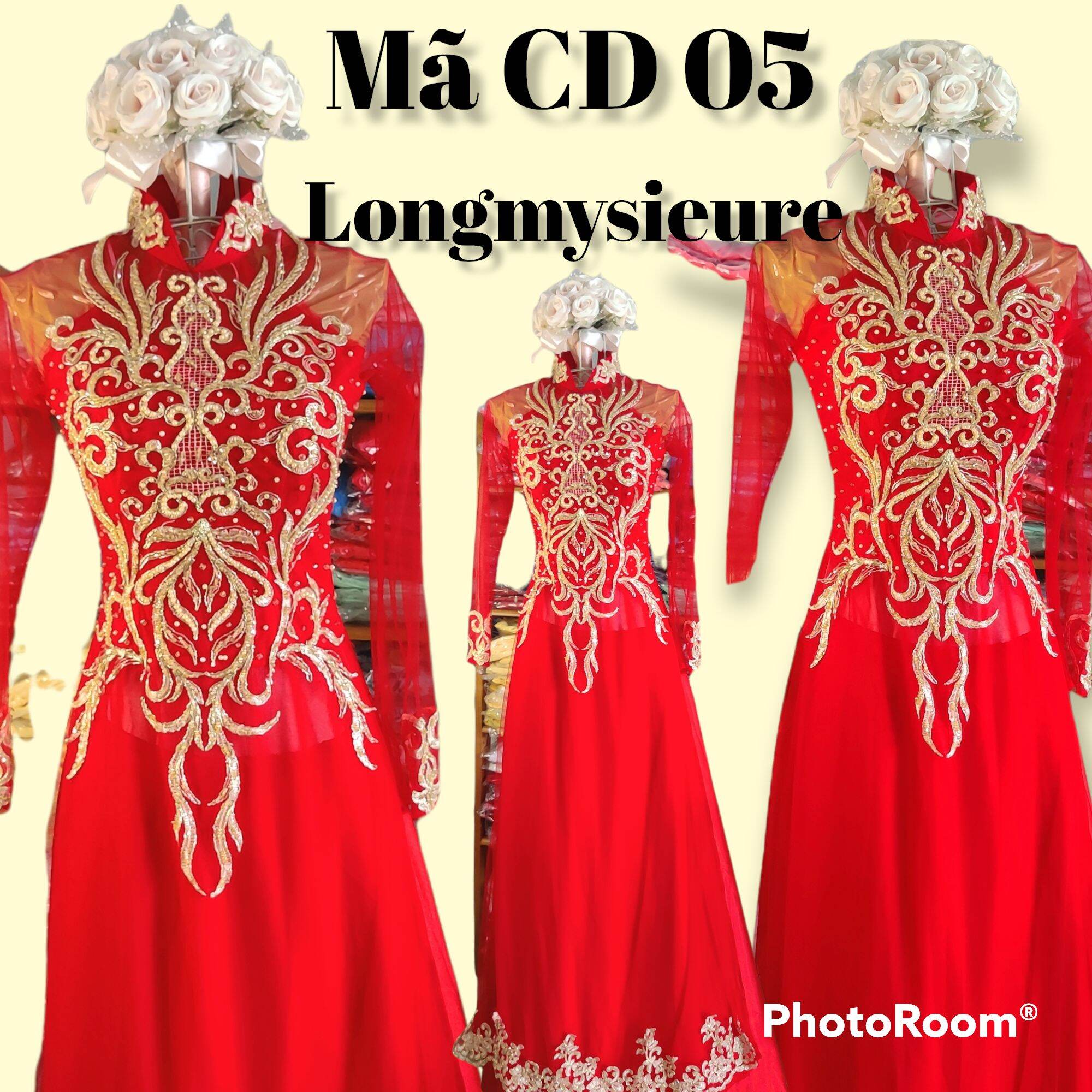 Áo dài dâu shop Long Mỹ Siêu Rẻ