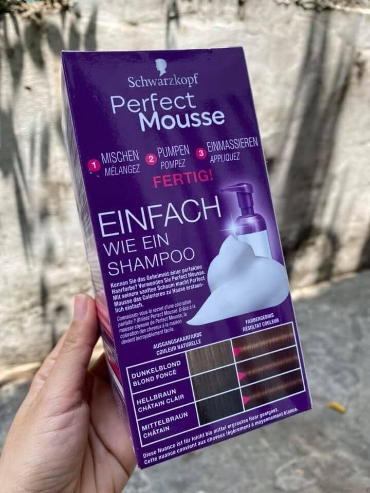 Thuốc nhuộm bọt Schwarzkopf Perfec  Mouse. Made in Germany