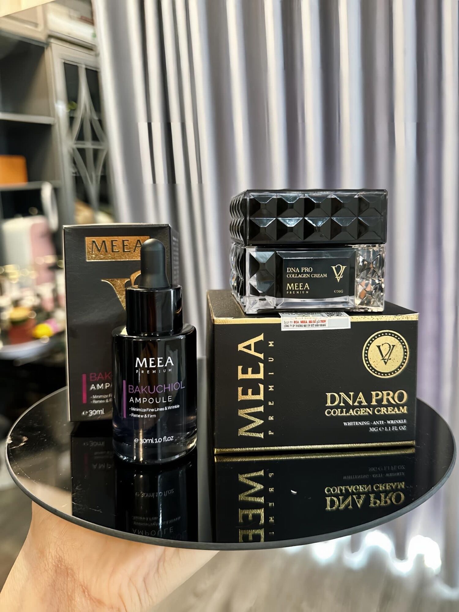 Combo tinh chất bakuchoil & kem face dna collagen ver 2 - meea