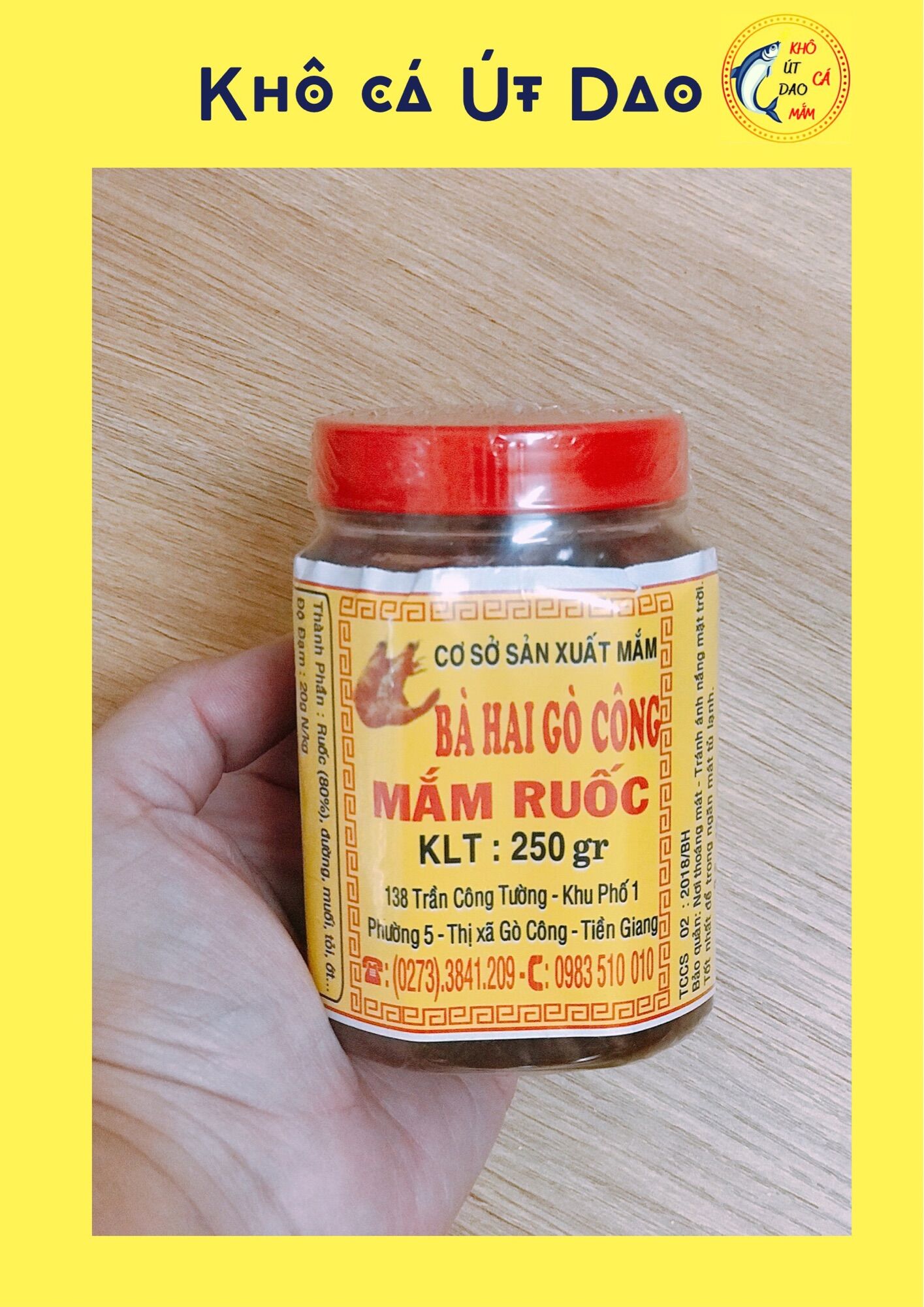Mắm ruốc Bà Hai Gò Công chính hiệu thơm ngon bá cháy