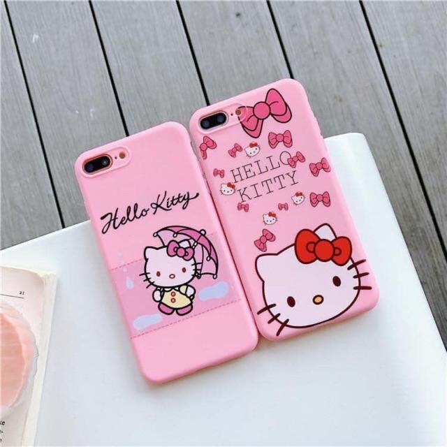 Ốp lưng kèm cường lực iphone 7plus/ 8plus Hello Kitty
