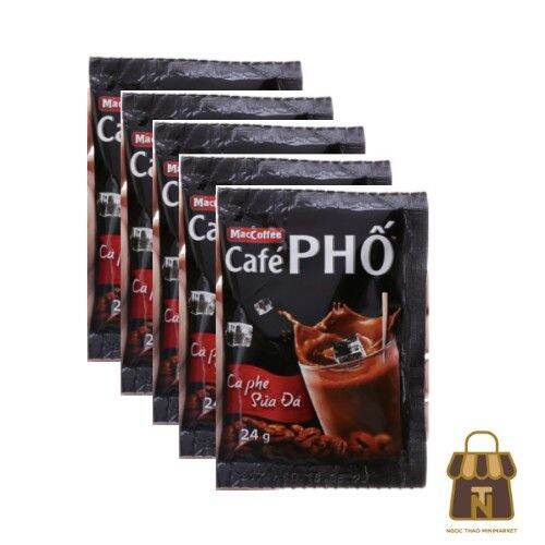 (COMBO10 DÂY)_10 Dây Cà phê Phố Sữa Đá [dây 10 gói*24g].
