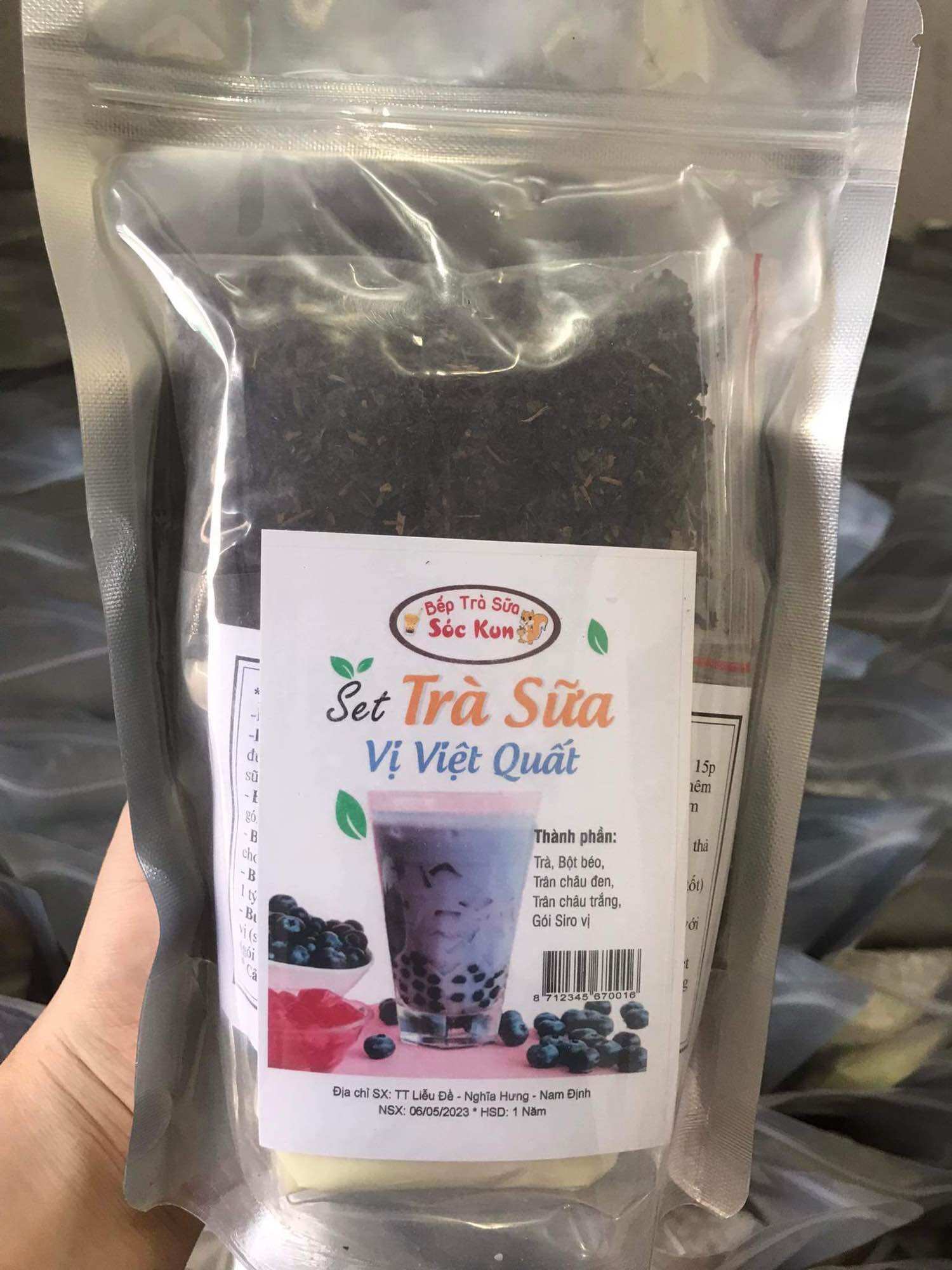 Set nguyên liệu trà sữa trân châu