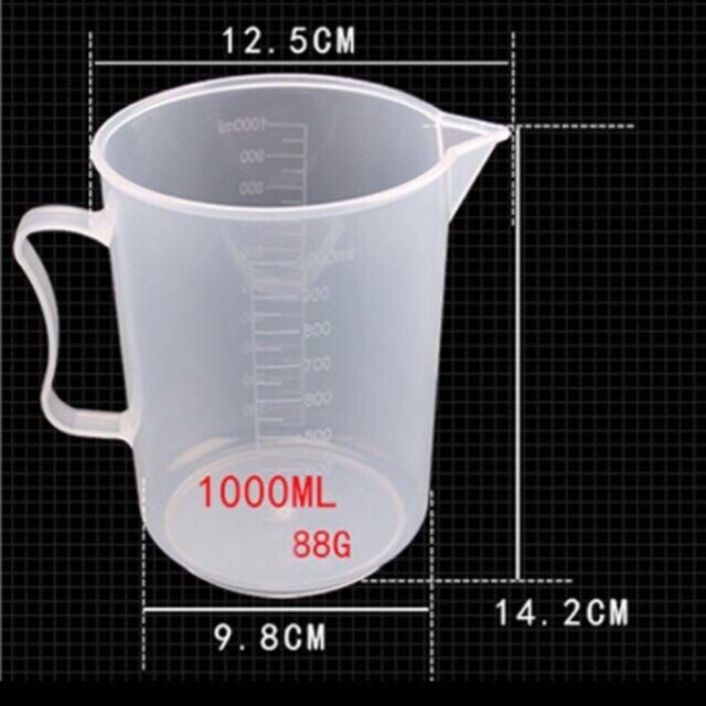 Ca nhựa 1l chia vạch rõ ràng