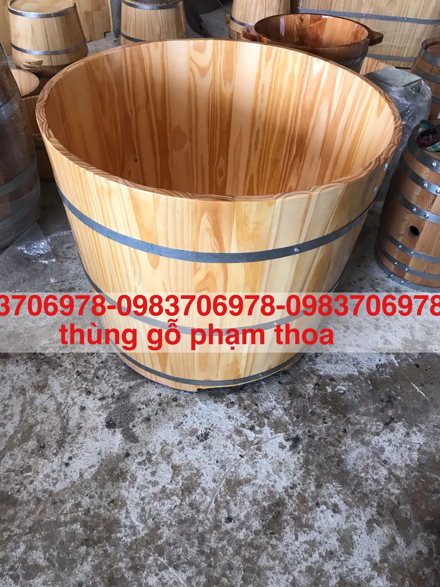 Bồn tắm tròn gỗ thông nhập cao cấp(cam kết chất lượng)