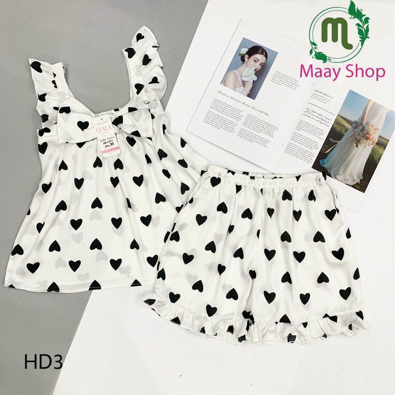 bộ lụa satin đùi cánh tiên cao cấp có size