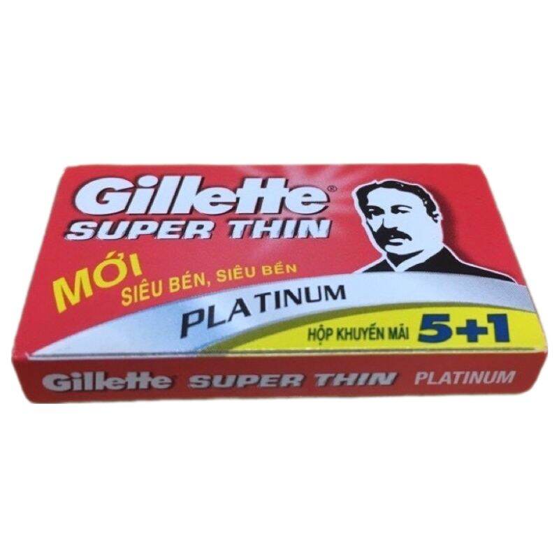 Hộp lưỡi lam Gillette Super Thin Platinum 5 cái + 1 cái