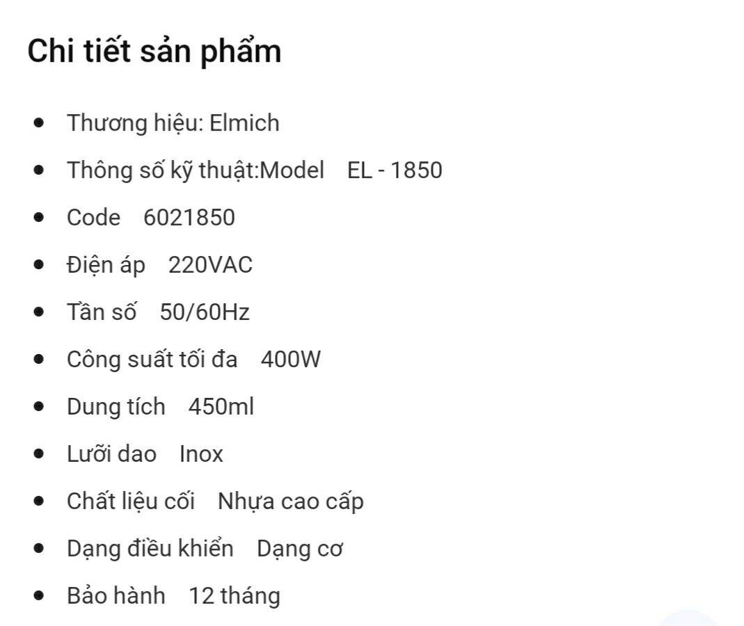 [HCM]Máy ép trái cây ELMICH EL 1850