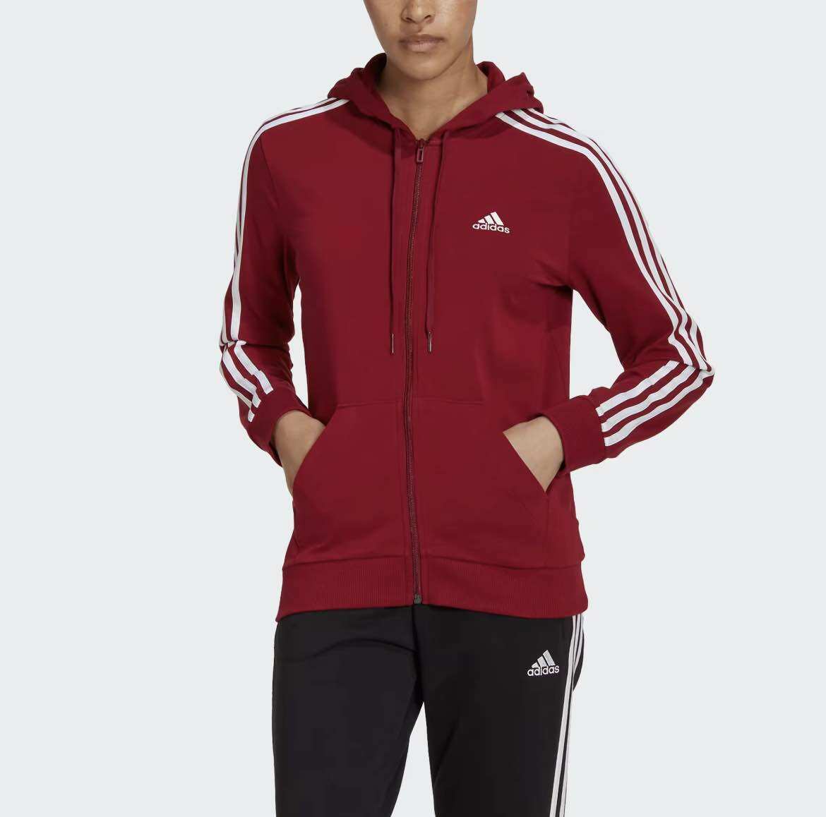 Áo Khoác Nữ Adidas 3 Sọc Single Jersey Essentials HP0010【HÀNG AUTH】