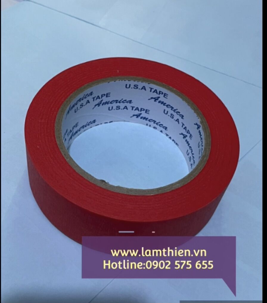 Băng keo giấy màu đỏ 36 mm x 50 yar
