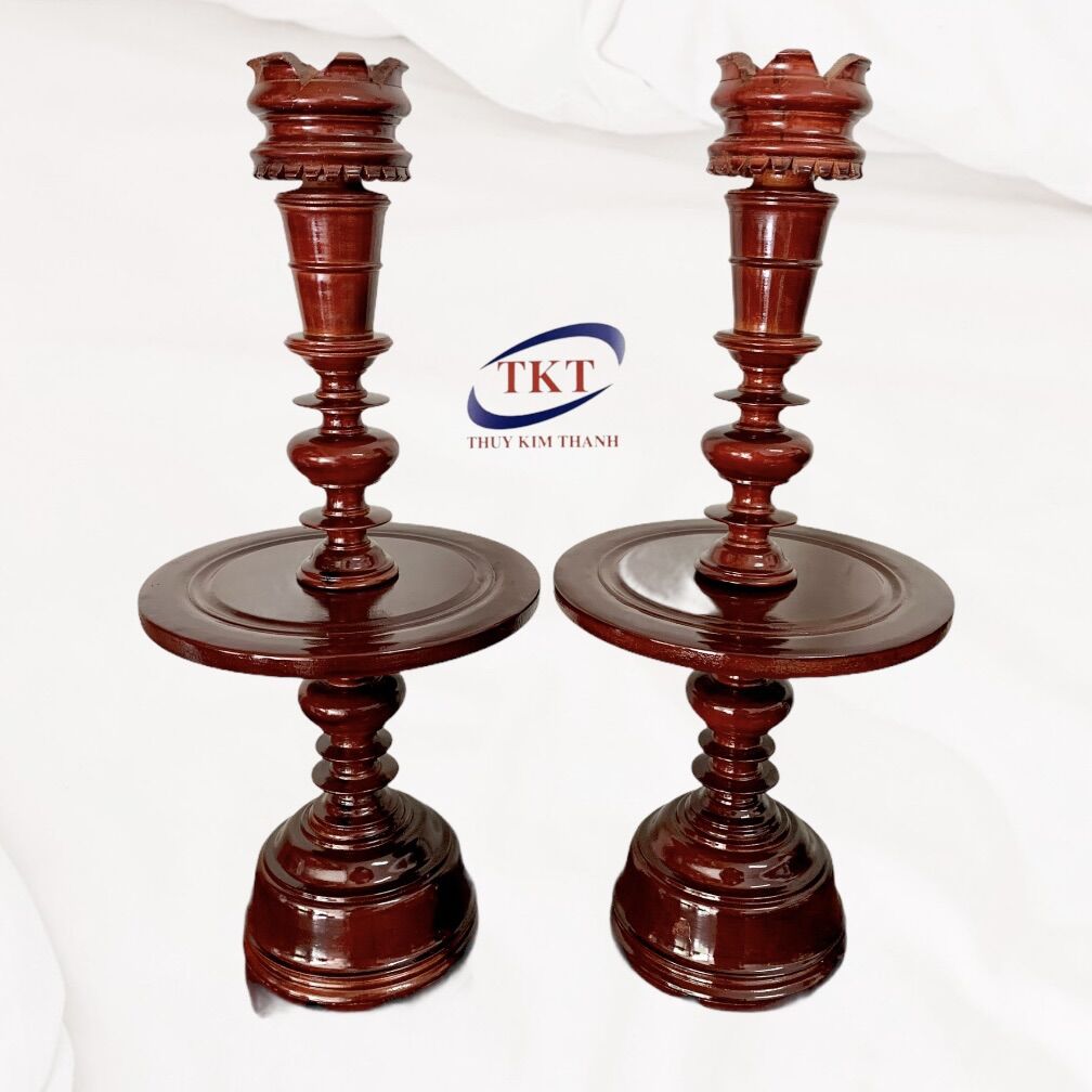 Chân đèn tràm 40cm - chân nến bàn thờ