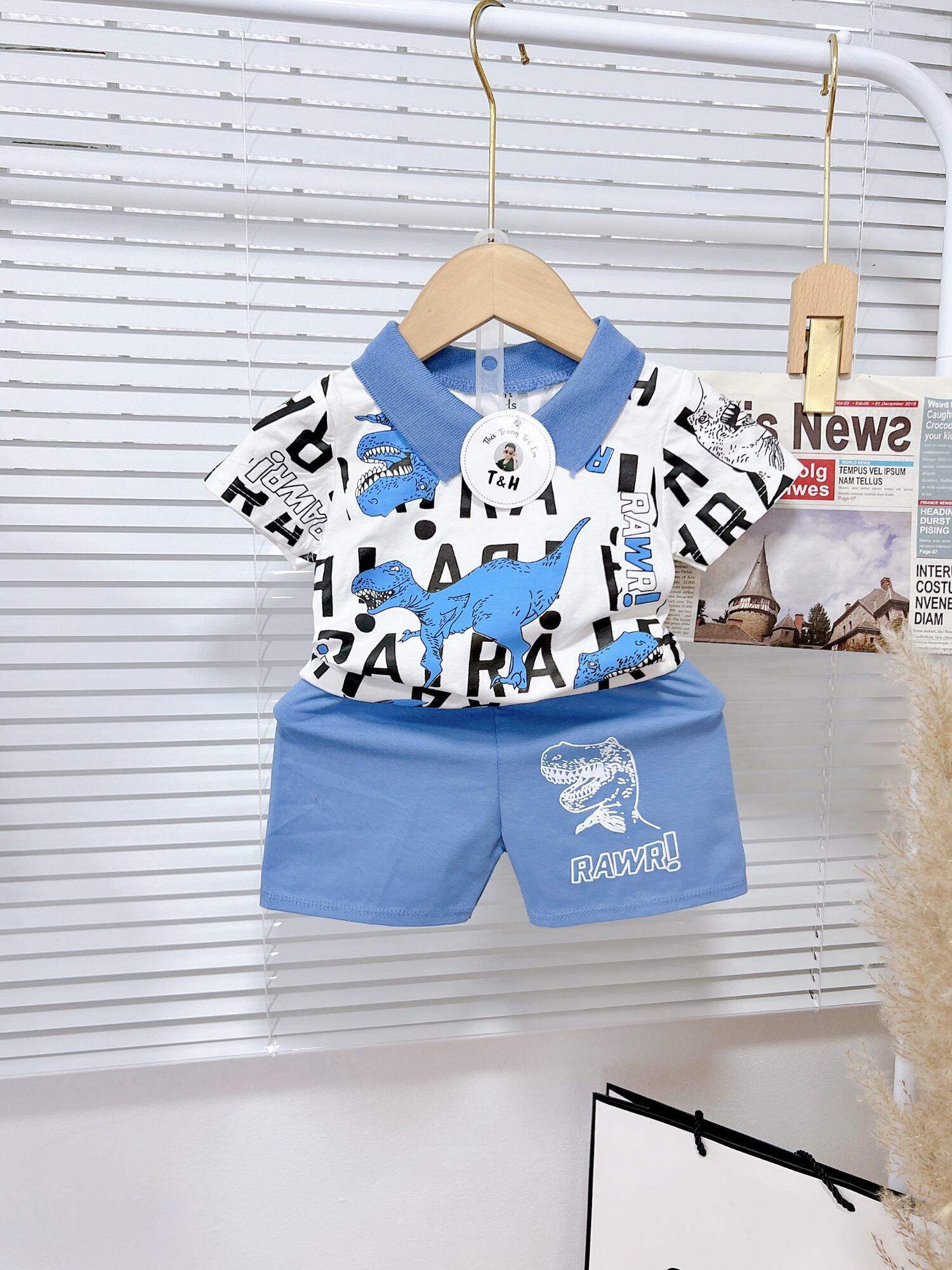 Set cộc tay hình khủng long cho bé trai từ 8-20kg