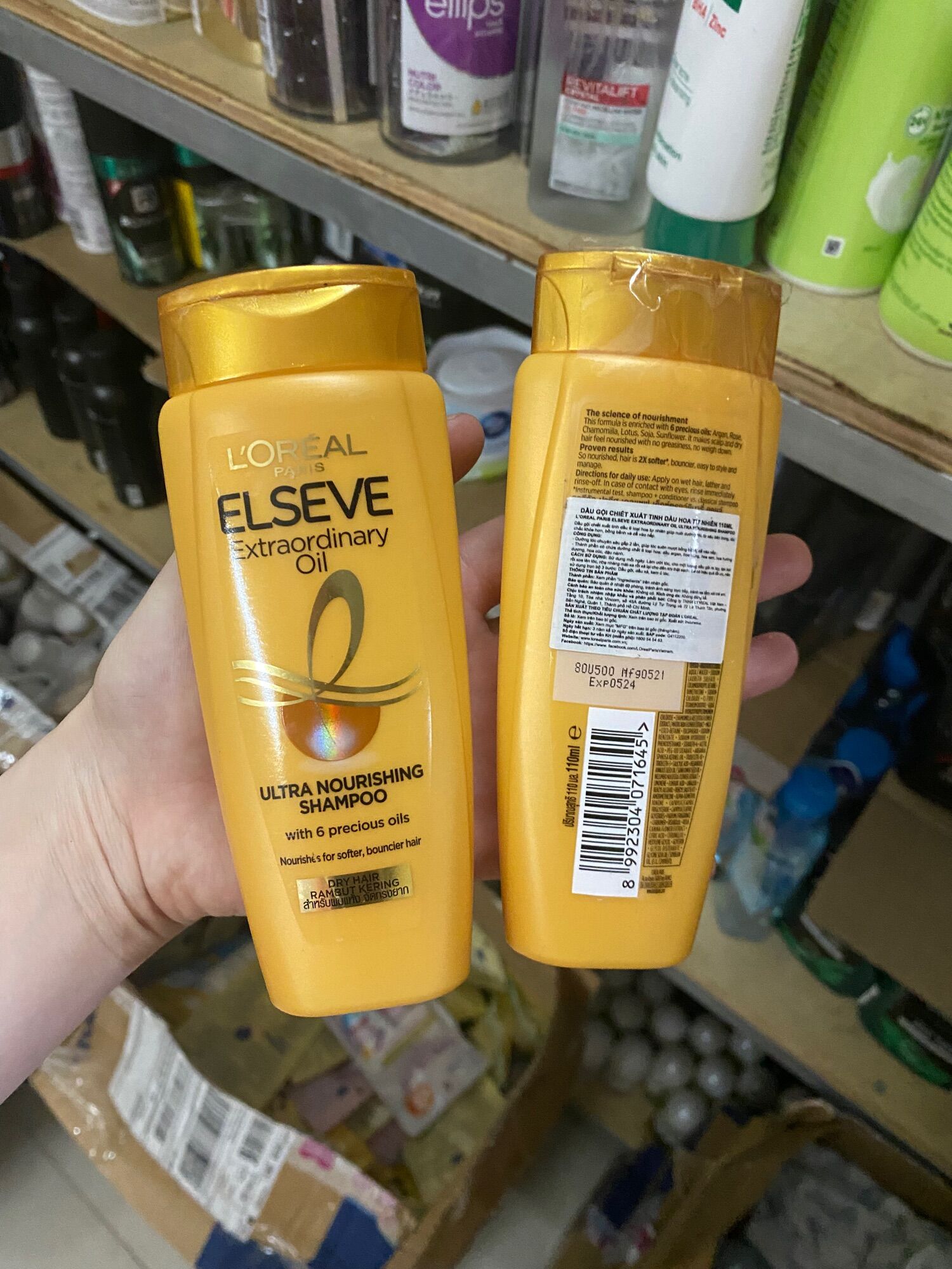 Dầu gội chiết xuất tinh dầu hoa Loreal 110ml / Tinh dầu dưỡng tóc Loreal Elseve 30ml