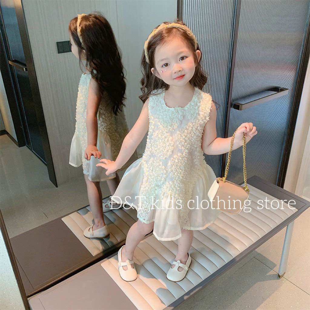 M3-Váy ren trắng bé gái 10-30kg