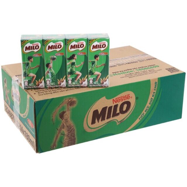 Sữa milo dạng hộp 180ml có đường- 1 thùng 48 hộp