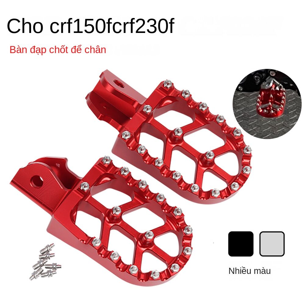 Xe Máy Chân Đế Đế Chân Đế Chân Bàn Đạp Xe Máy Hợp Kim Nhôm Cho Honda Crf150f Crf230f Crf 150 230 F Crf150 Crf230 F 2019 Red Foot Pegs