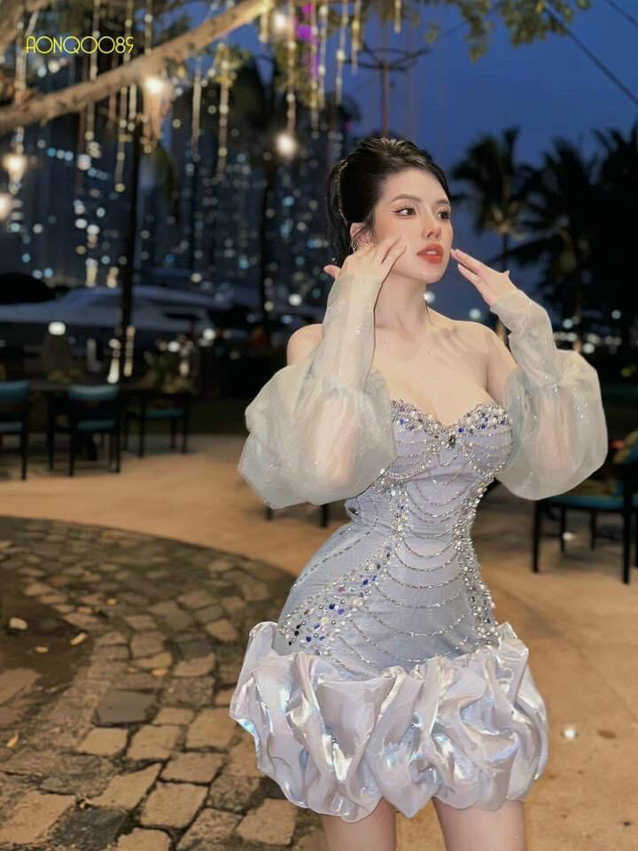 ĐẦM BODY BÈO KẾT PALE ĐÍNH ĐÁ