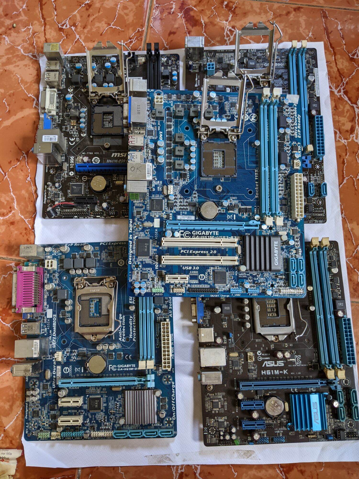 Main h61 các loại asus, intel, msi, foxcon, giga, biostar, ecs...