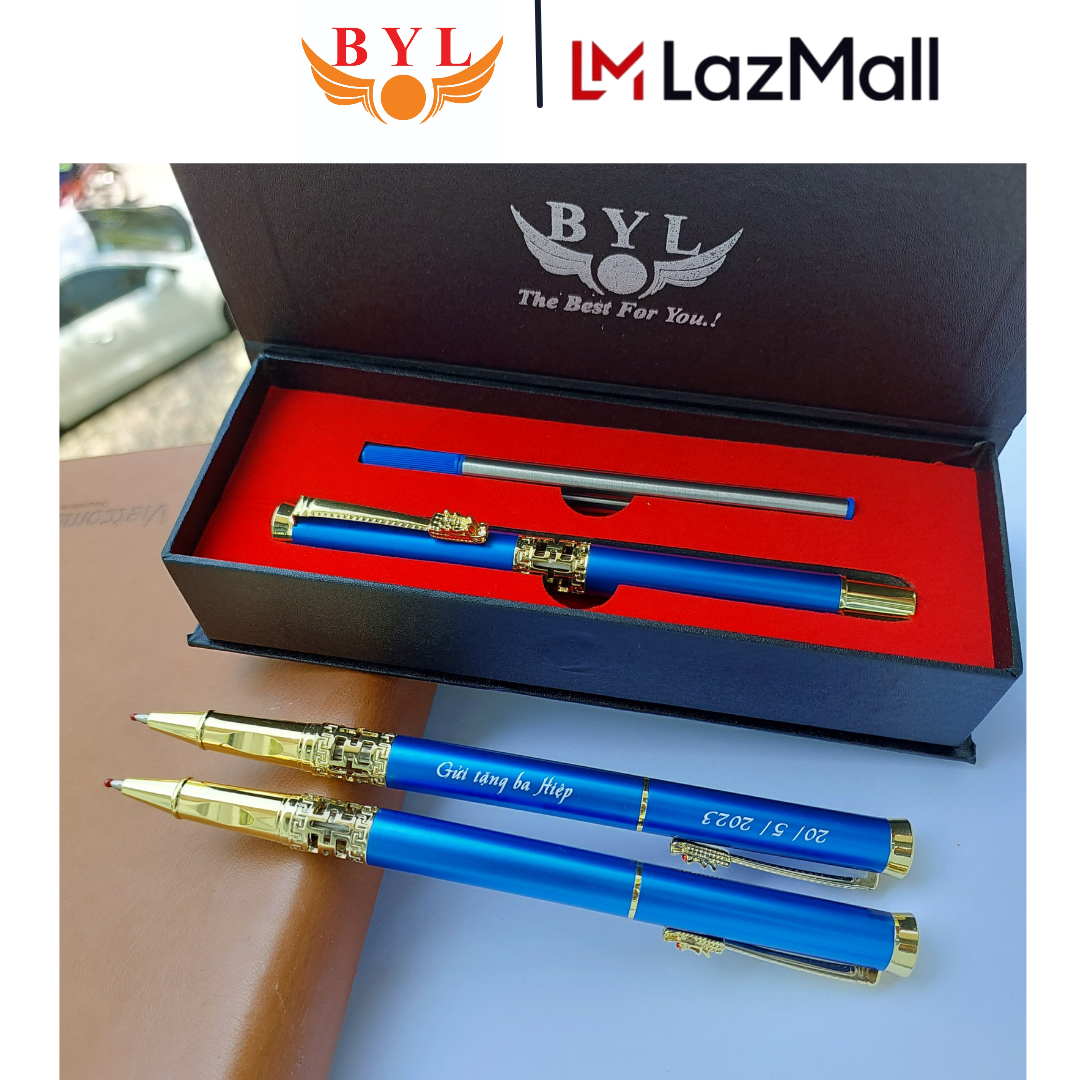 Bút Ký Tên Cao Cấp BYL-100 Vỏ xanh, đen, đỏ Qùa tặng khắc tên theo yêu cầu