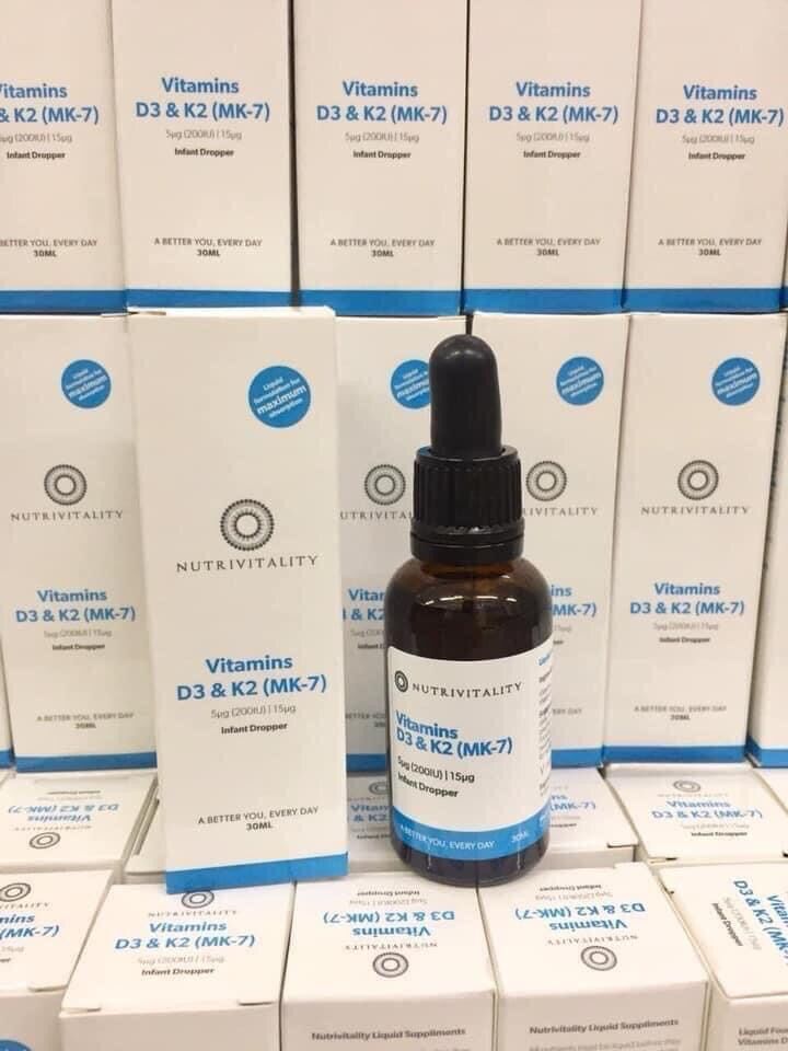 Vitamin D3 K2 MK7 của Anh quốc lưu ý mẫu mới vỏng vàng