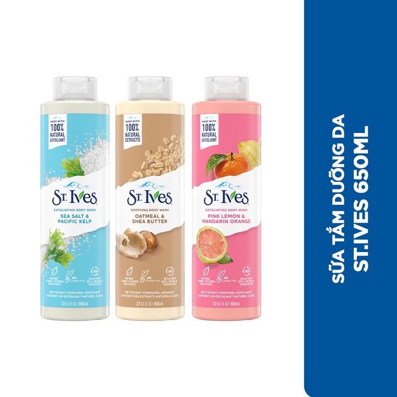 Sữa tắm dưỡng da St.Ives 650ml
