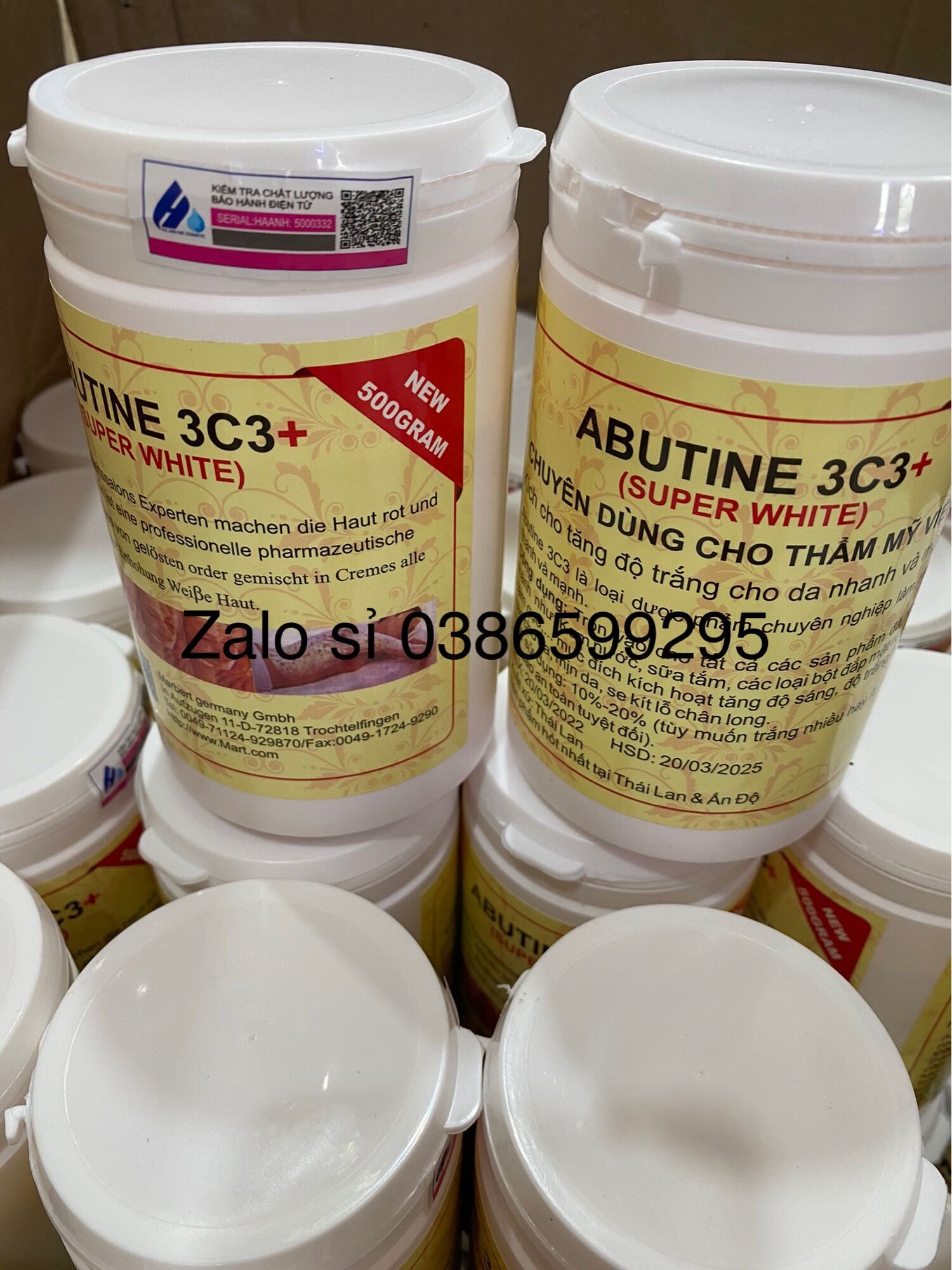Kem Kích trắng abutine 3c3 Thái Lan hủ 500g