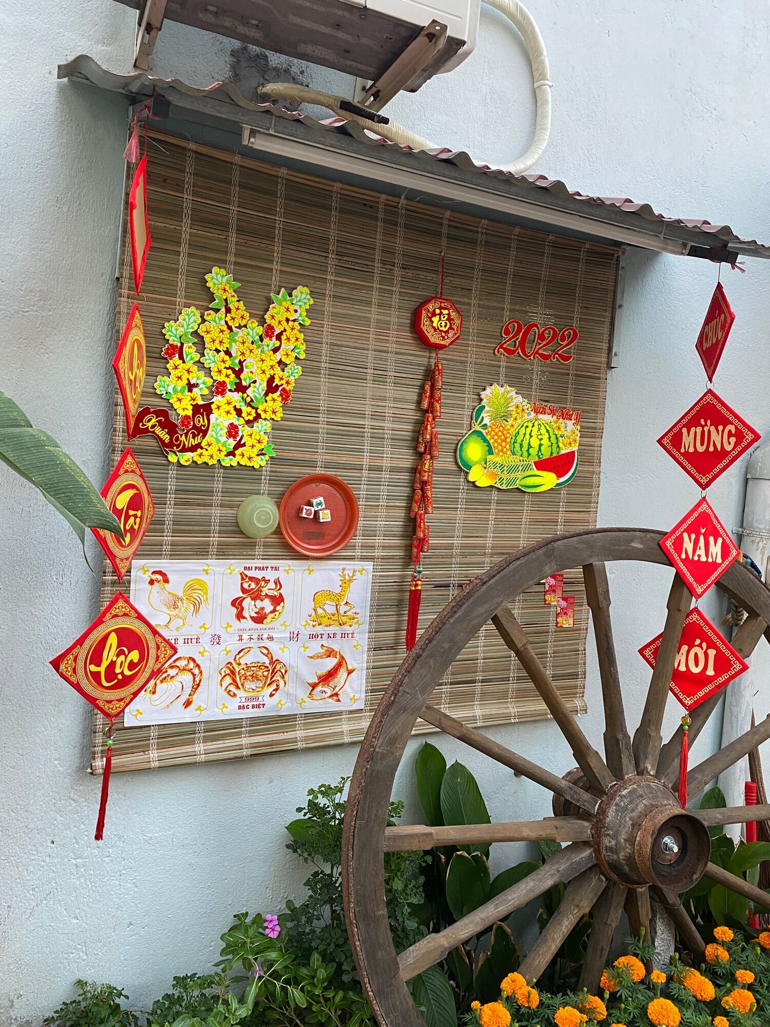 Mành cọ trang trí 1m5*1m9