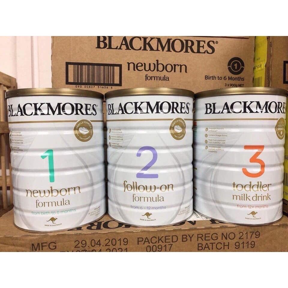 Sữa BLACKMORE 900gr đủ 3 số 1,2,3 ÚC.