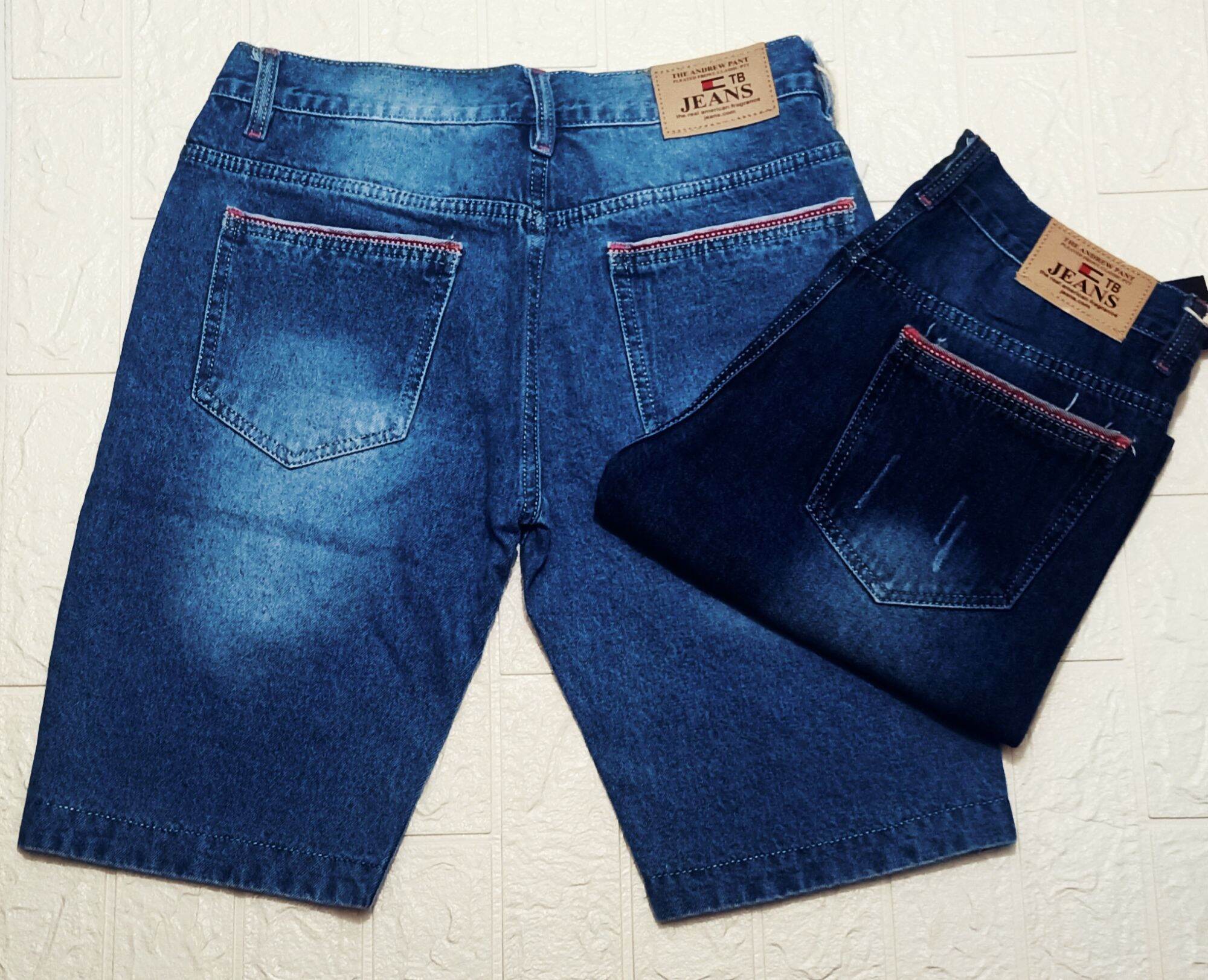 Quần short jean nam TD489
