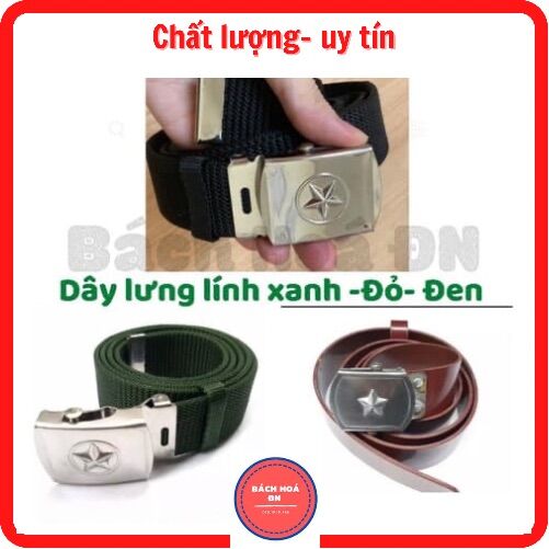 Dây lưng lính đỏ - dây lưng lính xanh vải dù - dây lưng lính đen vải dù