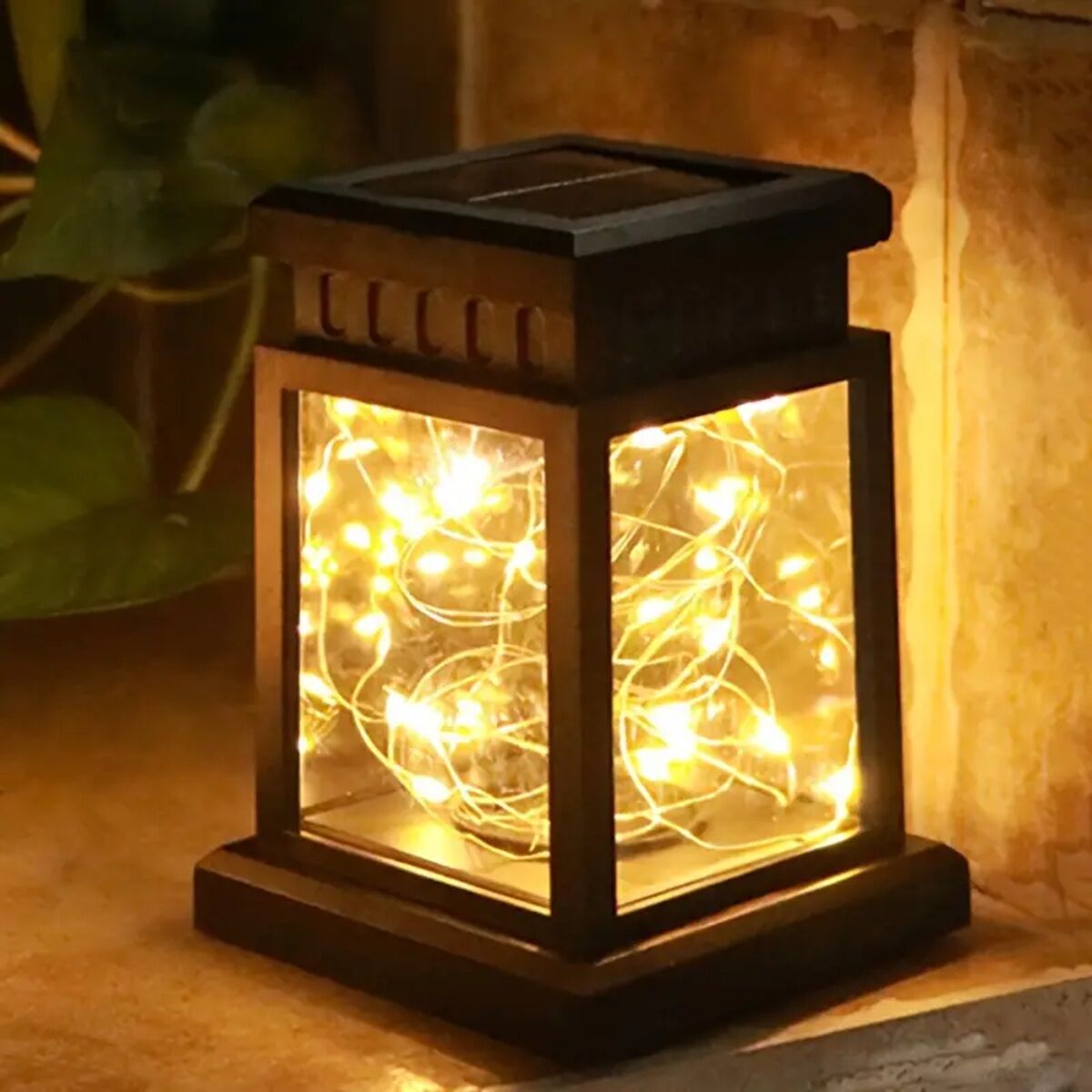 1pc Solar Star Copper Wire Palace Lantern Lamp Outdoor Decorative Lights For Courtyard Garden Villa Terrace Courtyard Decoration
