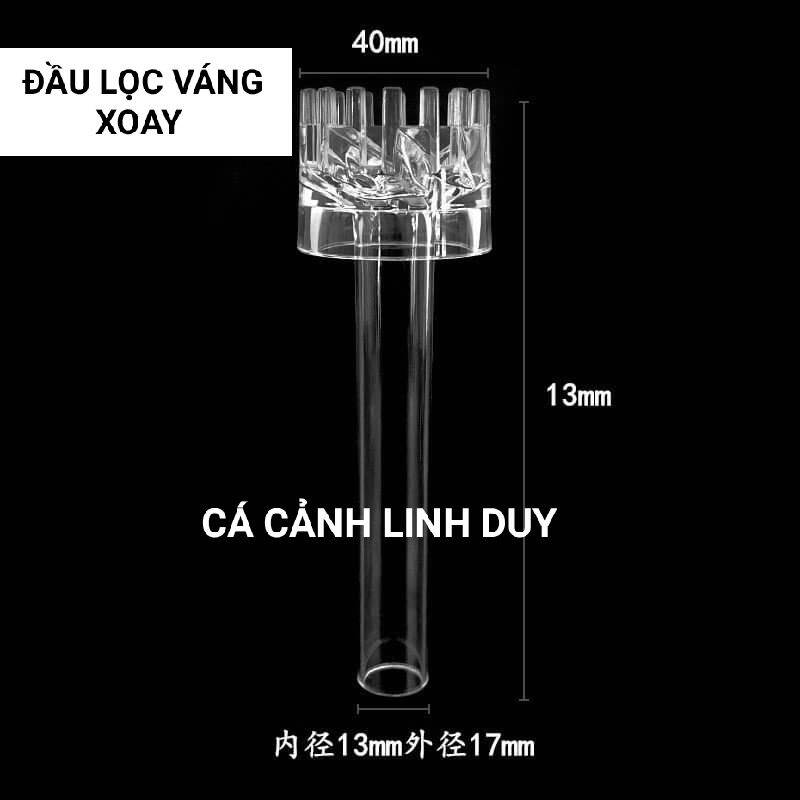 LỌC VÁNG XOAY FI 12 VÀ FI 16 , ĐẦU LỌC VÁNG XOAY NHỰA ACYLICK TRONG SUỐT , LỌC VÁNG XOÁY