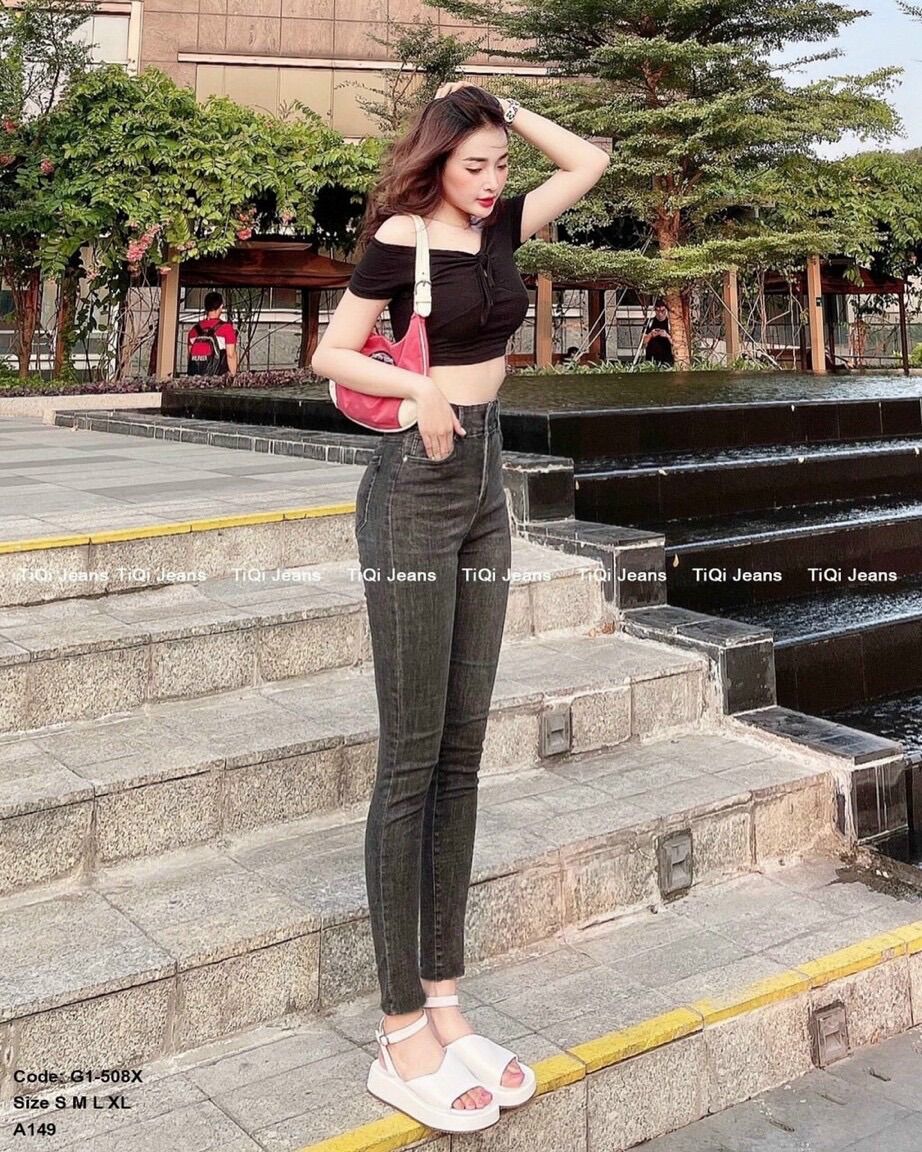 JEANS DÀI LƯNG CAO CO GIÃN