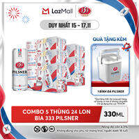 Combo 5 Thùng 24 Bia 333 Pilsner 330ml