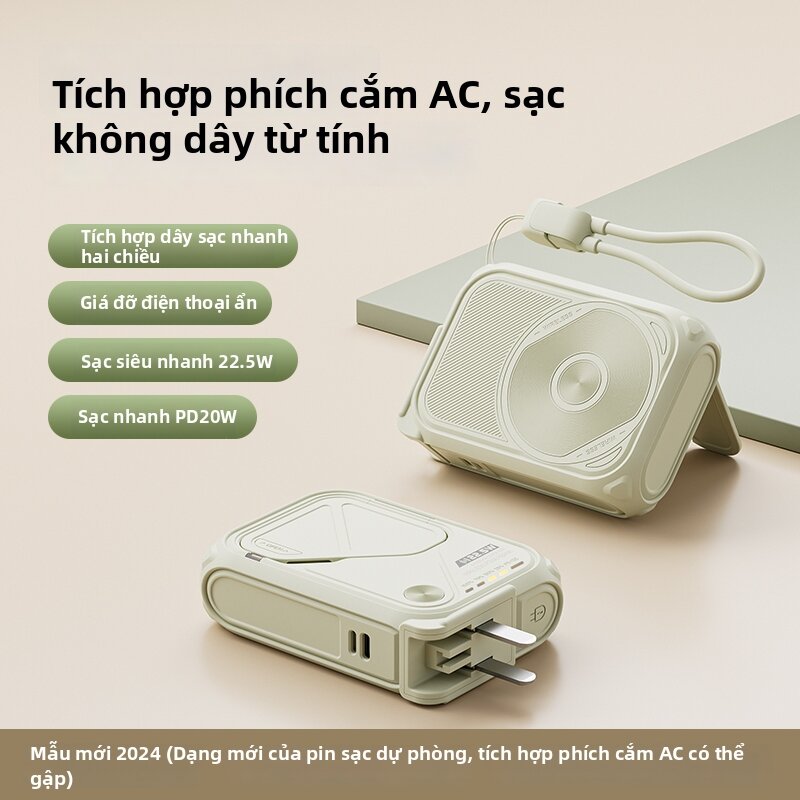 Pin Sạc Dự Phòng Hỗ Trợ Magsafe Dung Lượng 20000mAh Được Cho Phép Mang Lên Máy Bay