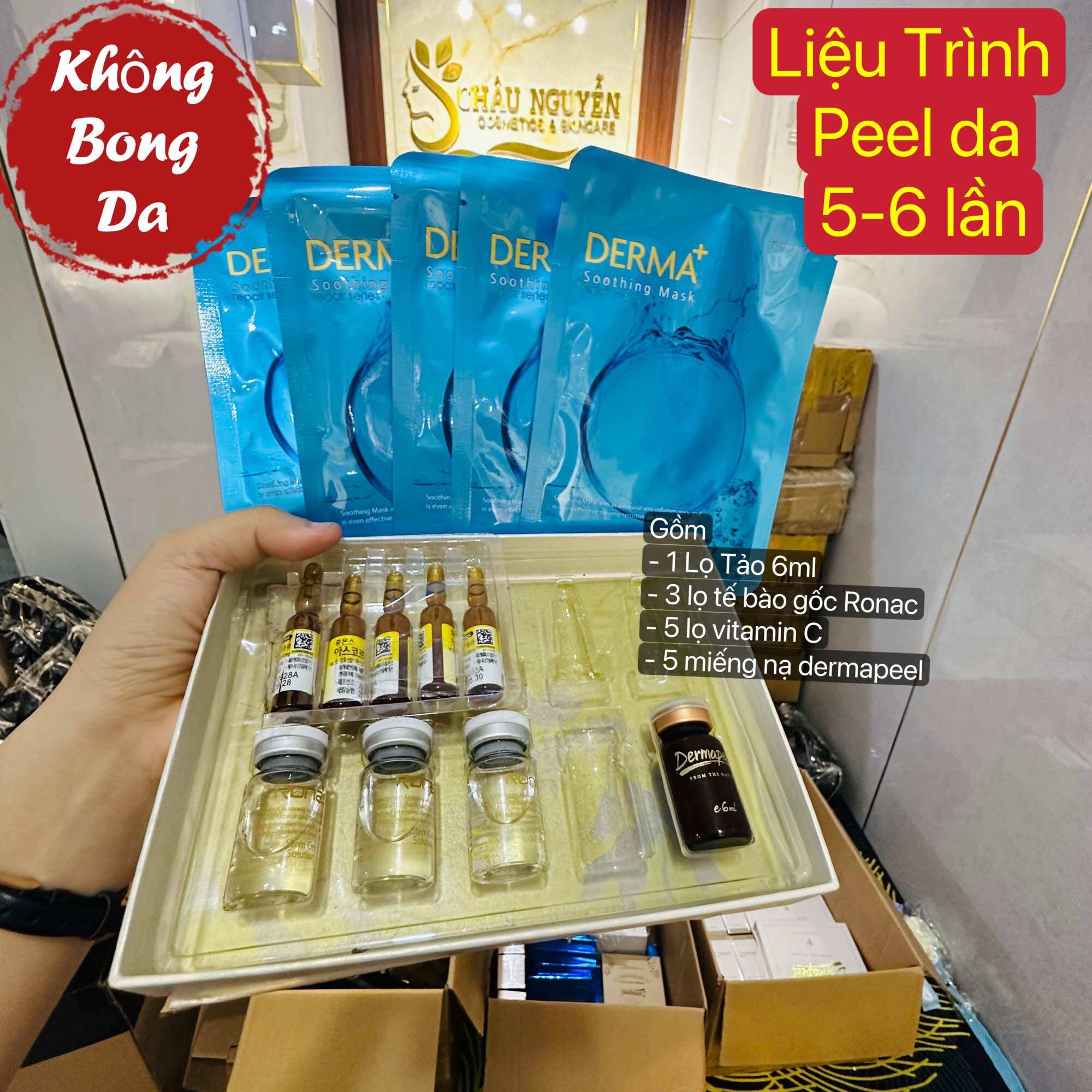 (Liệu Trình Peel da )VI TẢO TRỨNG CÁ TUYẾT DERMAPEED