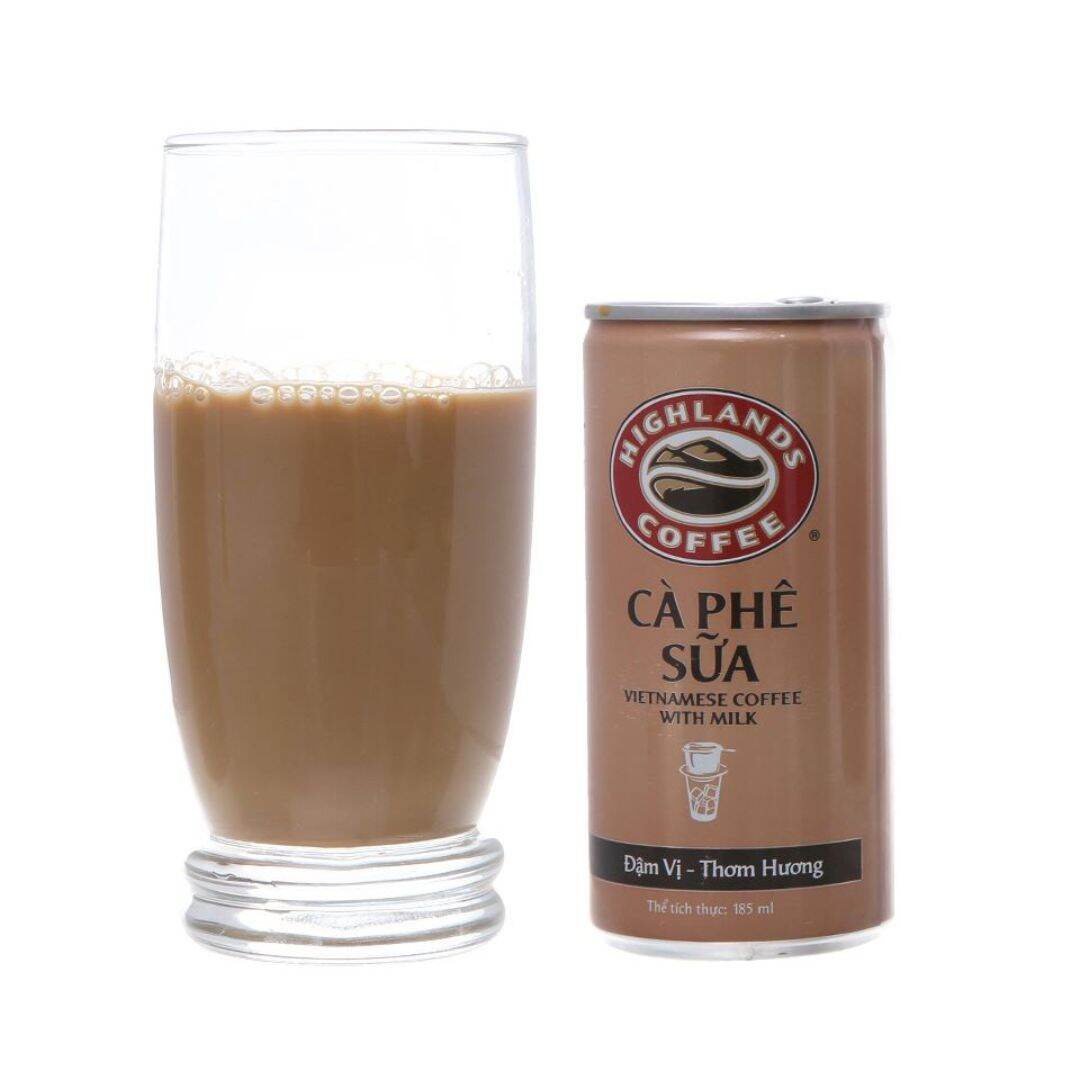 Thùng 24 lon Cà phê sữa Highlands Coffee 185ml / lon (24 lon x 185ml)